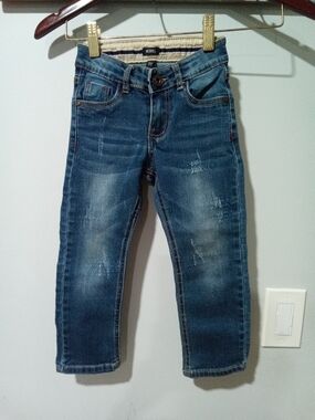 rebels Blue Toddler Denim Jeans with Contrast Stitching